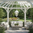 sospensione a lanterna bianca per terrazzi balconi e gazebo