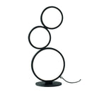 Lampada Rondo 522610332 nera design elegante ad anelli luce calda per soggiorno e camera