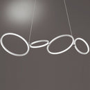 Sospensione Rondo design contemporaneo bianco opaco con LED integrato 37W per soggiorno e cucina