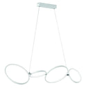 Lampadario Rondo elegante sospensione bianca con LED 37W 4600 lumen luce calda dimmerabile