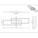 Salinas 620310307 | Plafoniera LED | Acciaio spazzolato | Trio Lighting