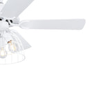 Sallie - Ventilatore da soffitto stile vintage in metallo bianco, 4 pale, con telecomando, Globo Lighting