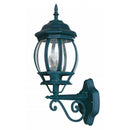 Applique da Esterno Ascendente in Alluminio Antichizzato Nero-Verde

