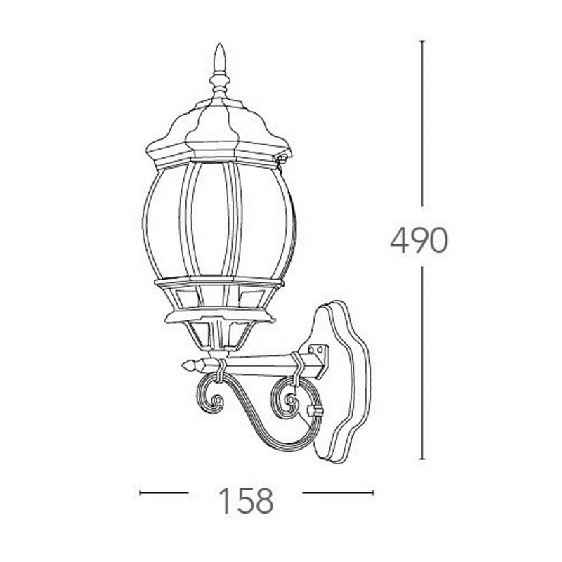 Applique Santiago | Lampade da Esterno | Illuminazione da Giardino | Intec Fan Europe