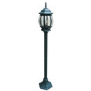 Lampione Santiago segnapasso antichizzato nero-verde per vialetti e giardini