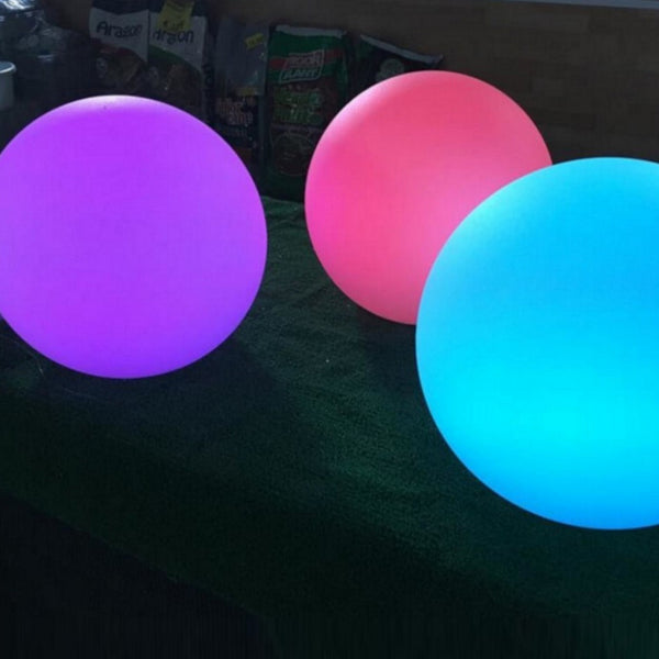 sfera luminosa led rgb ricaricabile geco 40 centimetri per giardino