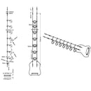 Shark - Tesata su cavo lunghezza 7,5 metri con 7 faretti LED da 2,5W