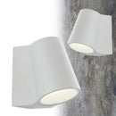 applique led sintesi bianca ip44 installata su parete di balcone o terrazzo