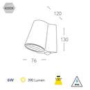 Sintesi | Applique LED Nero | Illuminazione da Esterno | Intec Fan Europe