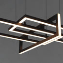 Sospensione moderna LED geometrica nera 100x40 cm