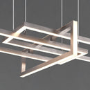 Sospensione moderna LED geometrica acciaio 100x40 cm luce calda