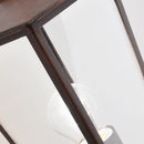 Sospensione Notorius corten ruggine lanterna in alluminio e vetro per esterni