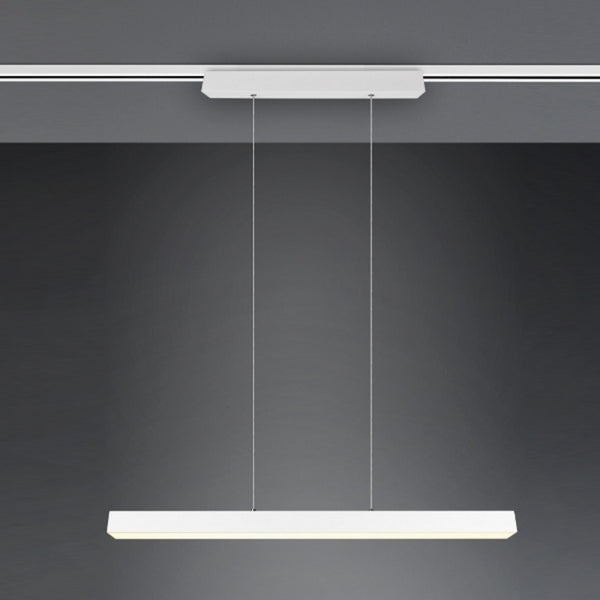 Sospensione lineare Paros LED 29W biemissione bianca per sistema a binario bifase DUOline 230V, luce calda 3000K dimmerabile