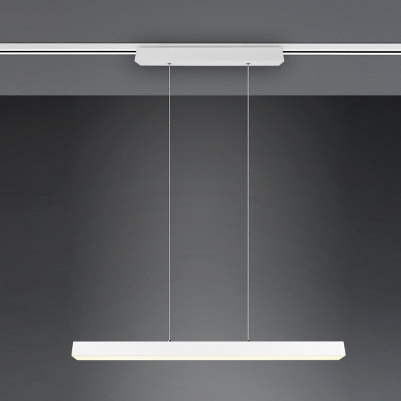 Sospensione lineare Paros LED 29W biemissione bianca per sistema a binario bifase DUOline 230V, luce calda 3000K dimmerabile