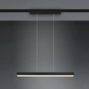 Sospensione lineare Paros LED 29W biemissione nera per sistema a binario bifase DUOline 230V, luce calda 3000K dimmerabile