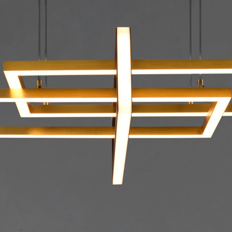 Sospensione LED nero e oro dimmerabile 3 livelli