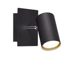Spot nero GU10 da parete o soffitto con corpo orientabile e lampadina non inclusa