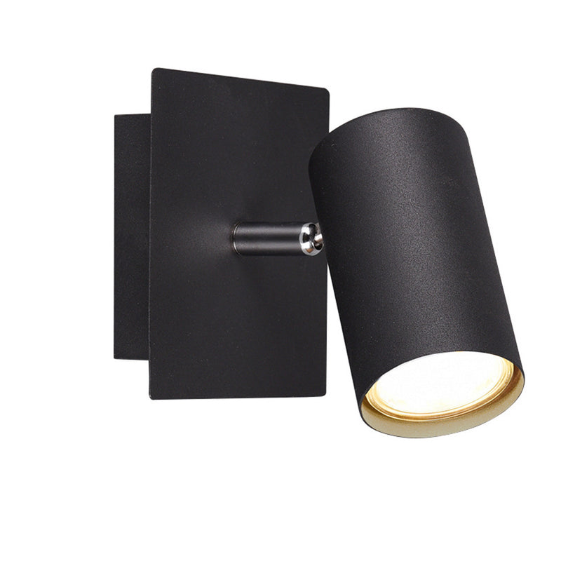 Spot nero GU10 da parete o soffitto con corpo orientabile e lampadina non inclusa