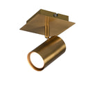 Spot oro satinato orientabile per camera da letto con attacco GU10 e lampadina non inclusa