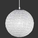 Sweety - Lampadario moderno sfera Ø 30cm con fili acrilici intrecciati
