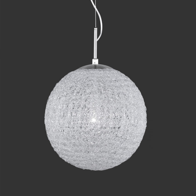 Sweety 307804100 - Lampadario moderno a sfera Ø 40cm con fili acrilici intrecciati