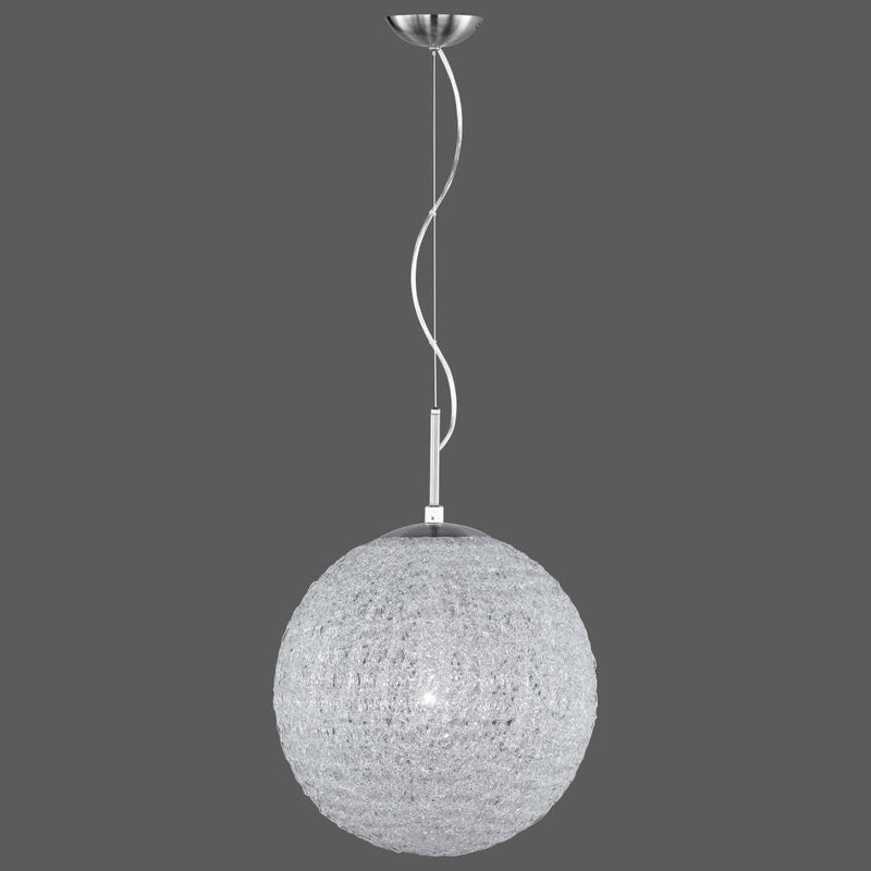 Sweety 307804100 - Lampadario moderno a sfera Ø 40cm con fili acrilici intrecciati