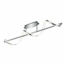 Lampada da soffitto cromata con diffusori acrilici e luce bianco caldo 1800 lumen