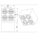 Biscuit 613000432 | Plafoniera moderna nera | Trio Lighting