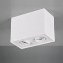 Plafoniera Biscuit rettangolare bianca metallo design moderno