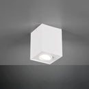 Plafoniera Biscuit cubica bianca in metallo orientabile GU10