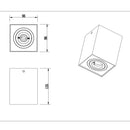 Biscuit bianco | Plafoniera spot orientabile | Illuminazione moderna