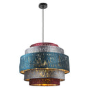 Ticon | Lampadario Tessuto | Cilindri Colorati