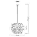 Ticon 15266H3 | Lampadario in Tessuto | Globo Lighting