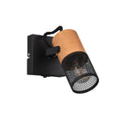 illuminazione interna faretto vintage orientabile legno e metallo