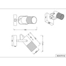 faretto da parete o soffitto stile vintage legno nero 13x9 cm E14