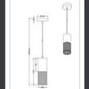 lampadario vintage tosh 1 luce in legno e metallo nero