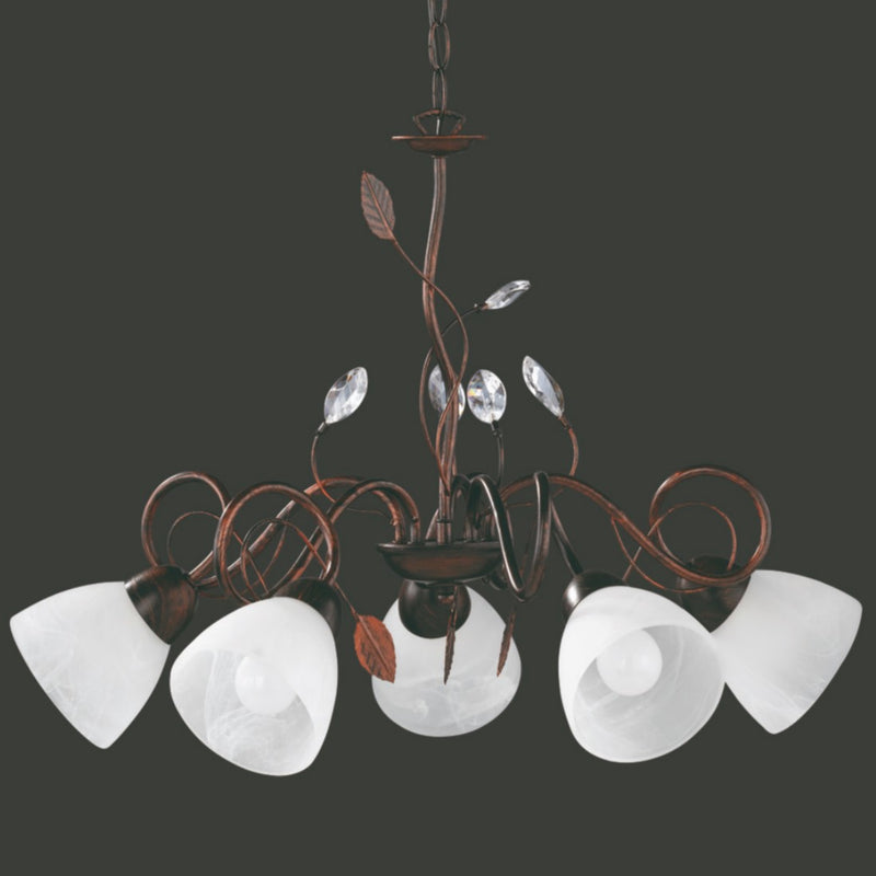 Lampadario Traditio | Stile rustico | Corten ruggine | Trio Lighting