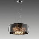 Lampadario Vapore barocco cromato con pendagli in vetro Ø50 cm