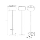 Piantana elegante barocca 4 portalampada G9 cromo lucido