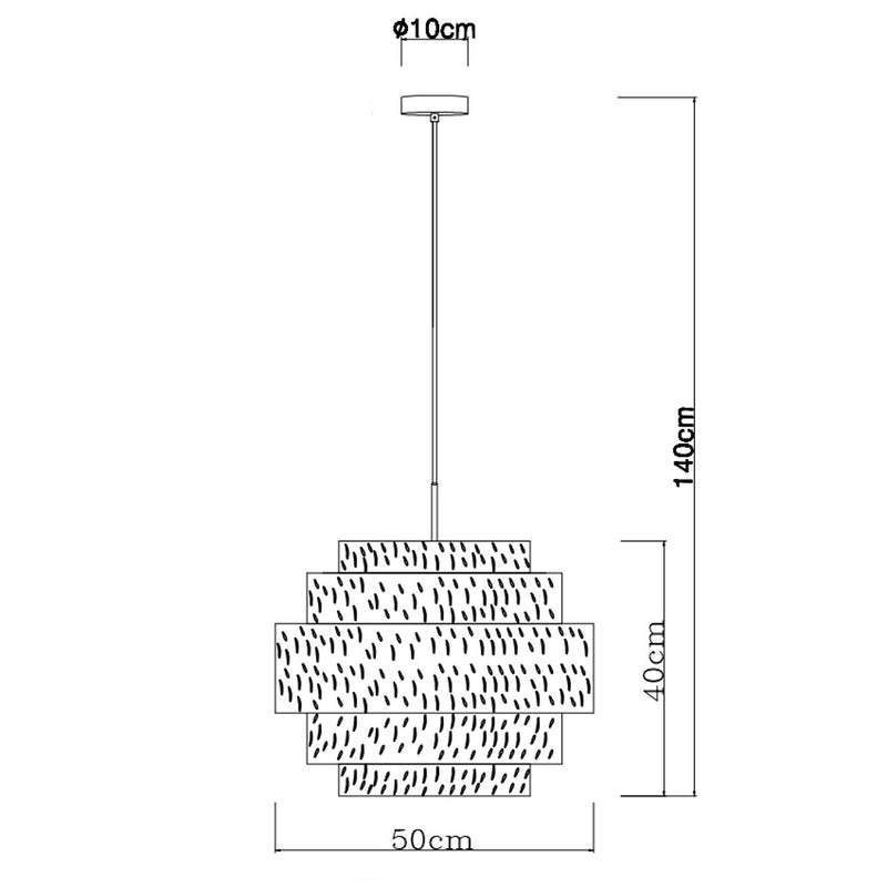 Tucson 15264H3 | Lampadario elegante | Tessuto Nero | Globo Lighting