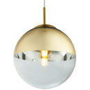 Sospensione Varus Ø25 con sfera in vetro trasparente e metallo oro