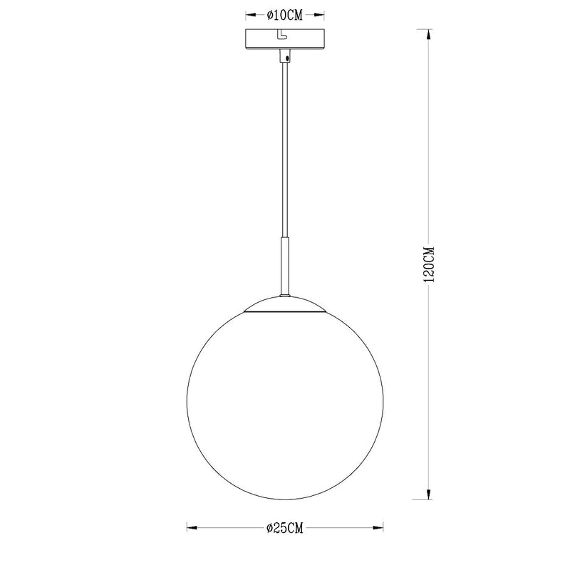 Varus 15856 | Lampadario Sfera Vetro | Globo Lighting