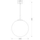 Lampadario Varus 15858 | Sfera Vetro Oro | Globo Lighting
