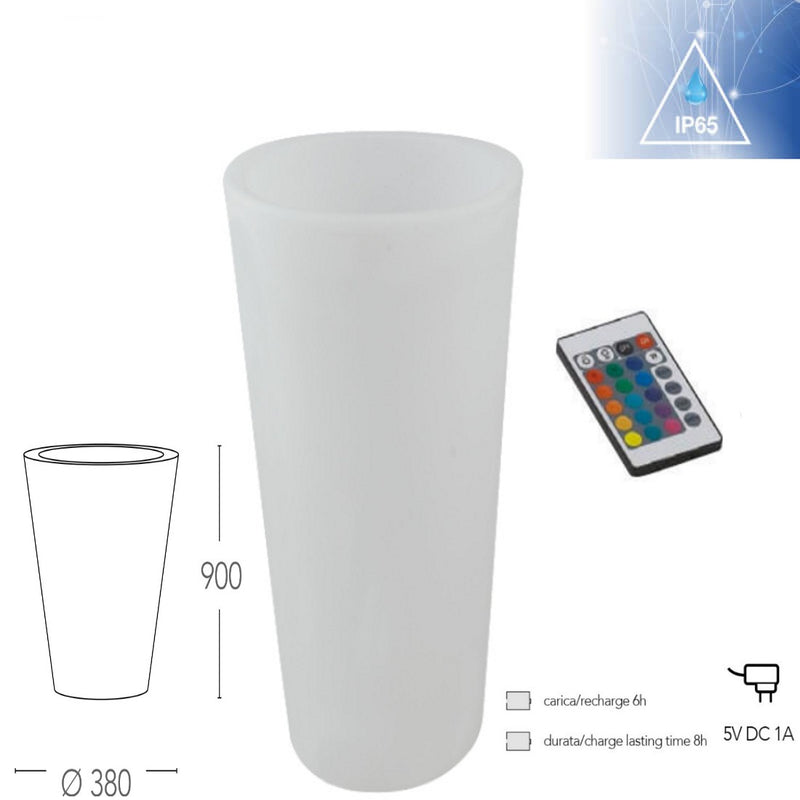 I-GECO-VASO-R-XL | Vasi luminosi | LED RGB | Illuminazione da giardino
