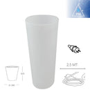 vaso luminoso in polietilene diametro 28 cm altezza 60 cm E27 IP65 da esterno