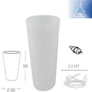 lampada vaso in polietilene bianco altezza novanta centimetri ip65
