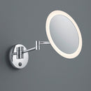 Applique View da bagno cromata LED con lente ingrandimento